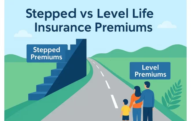 Stepped vs level life insurance premiums