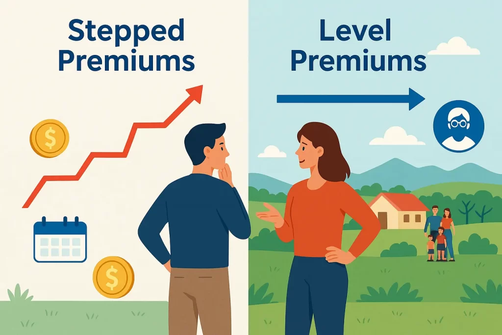 stepped premiums vs level premiums